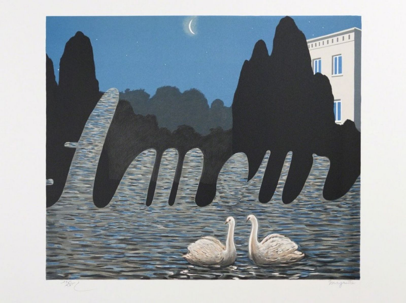 René MAGRITTE (1898-1967)- L'Art de la Conversation MM (The Art of Conversation).