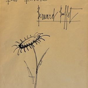 Bernard BUFFET (1928-1999)  « Le tournesol » Circa 1980.