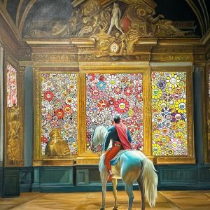 Josh DELO (Né e 1981)  Superman at the Museum, 2023.