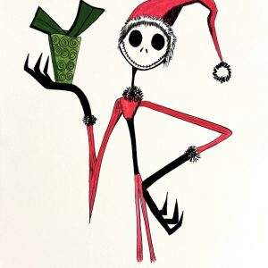 Tim BURTON (Né en 1958)   Mr. Jack (Jack Skellington), L’étrange Noël de Mr Jack.