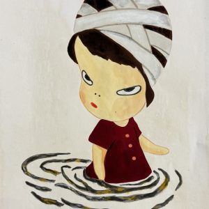 Yoshitomo NARA (Né en 1959), Attribué à.  « In the deepest puddle II ». Circa 2000.