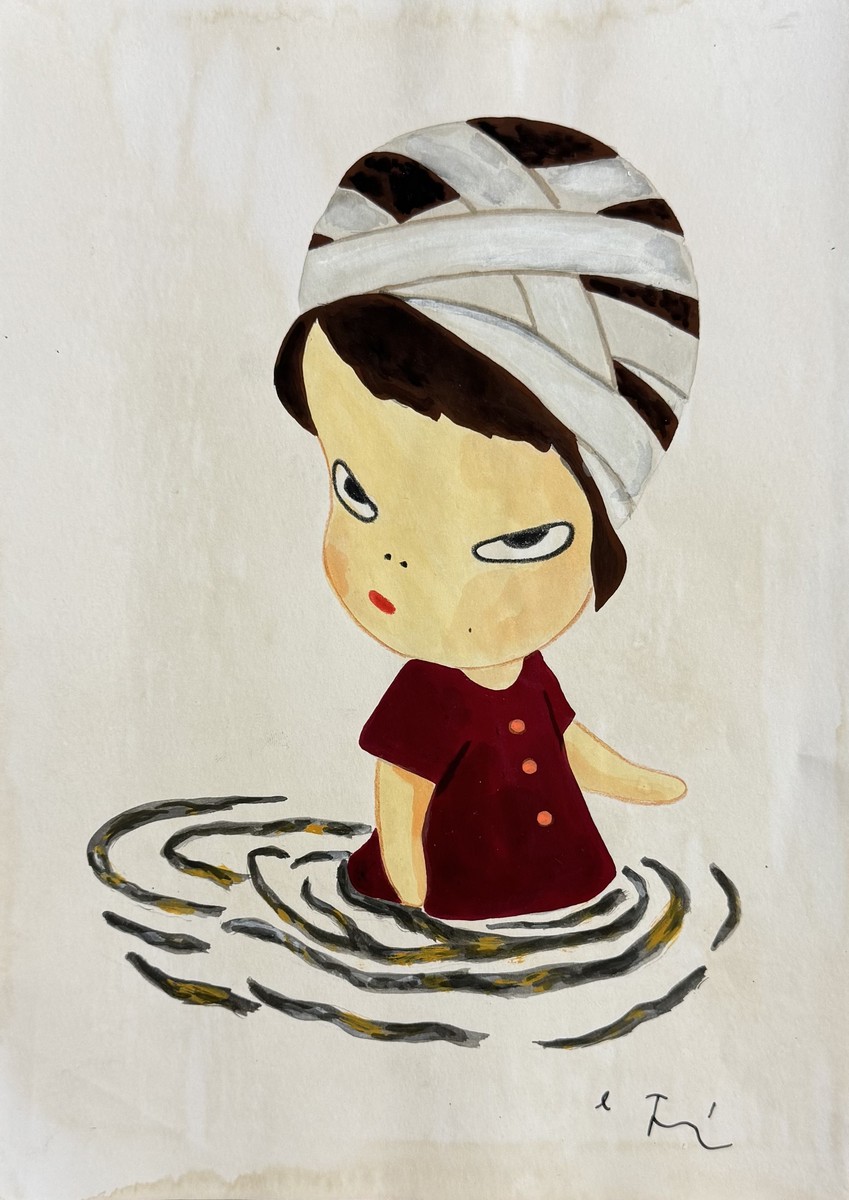 Yoshitomo NARA (Né en 1959), Attribué à. « In the deepest puddle II ». Circa 2000.