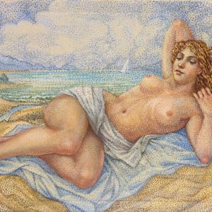 Marie VOROBIEFF MAREVNA (Tcheboksary 1892-Londres 1984)   Jeune femme nue allongée, 1939.