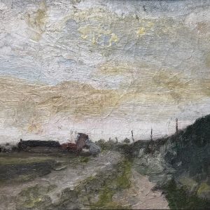 Guillaume VOGELS (1836-1896) École belge. Chemin de campagne, circa 1877.