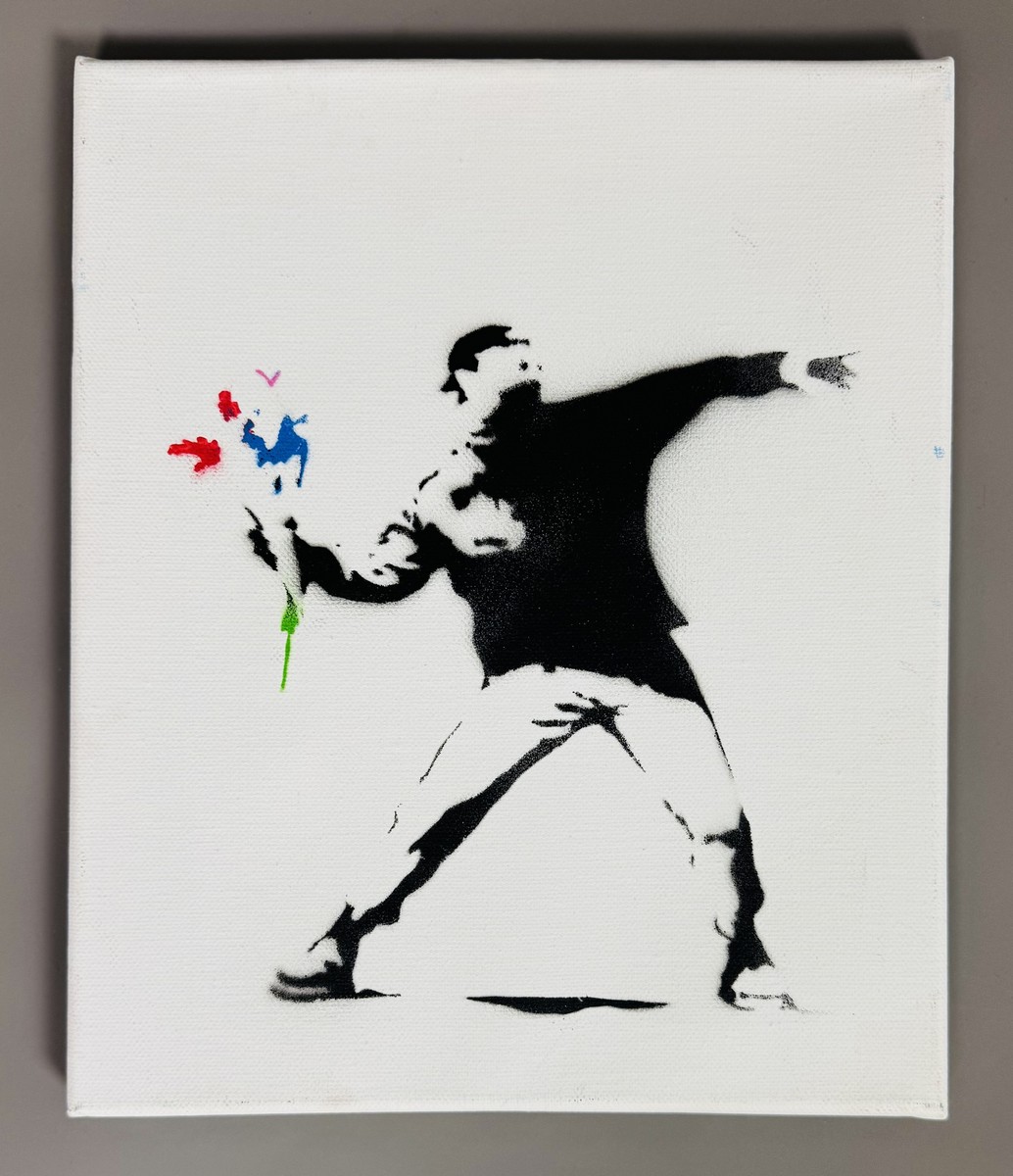 BANKSY (né en 1975) d’après. « Flowers Thrower». 2015.