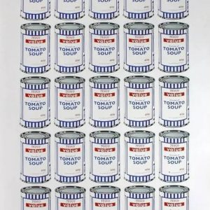 BANKSY (Né en 1974), d’Après   Tesco Value Cream of Tomato Soup Cans Hommage à Andy Warhol, vers 2006