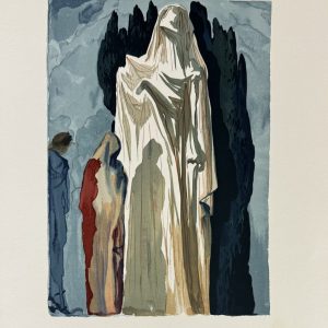 Salvador DALI (1904-1989)  « La Divine Comédie ». L’enfer - Chant 10. 1963. Bois gravé en couleurs sur vélin de Rives.
