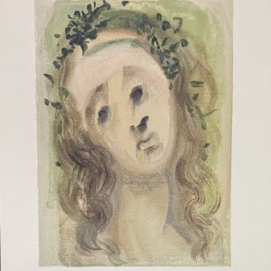 Salvador DALI (1904-1989)  « Le Visage de Virgile ou Notre Dame de l’Annonciation » La Divine Comédie. Le Purgatoire - Chant 10. 1963.