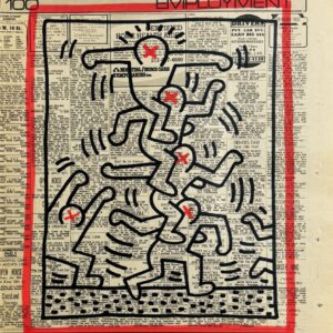 Keith HARING (1958-1990), Attribué à.  Sans titre, 1986.