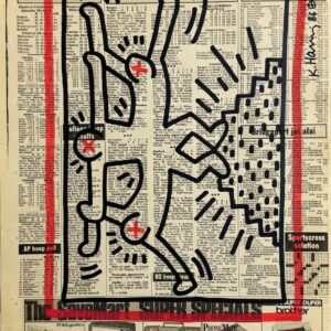 Keith HARING (1958-1990), Attribué à.  Sans titre, 1988.