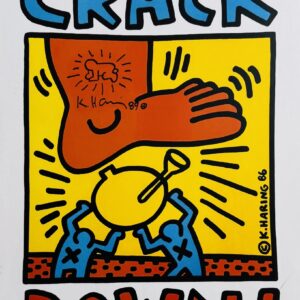 Keith HARING (1958 - 1990 - États-Unis) , Attribué à.   Crack Down, 1989.