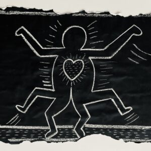 Keith HARING (1958-1990), Attribué à.  Subway drawing, circa1983.