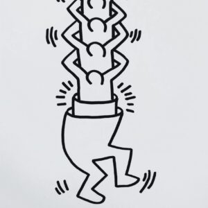 Keith HARING (1958-1990), Attribué à.  Sans titre, 1989.