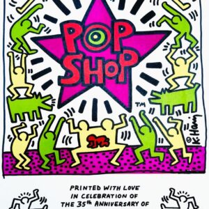 Keith HARING (1958-1990), D’Après. (After)  Affiche éditée pour le 35ème Anniversaire du ‘Pop Shop Tokyo’,1987.