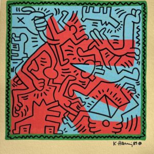 Keith HARING (1958-1990), Attribué à.  Sans titre, 1989.