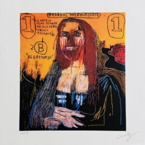 Jean-Michel BASQUIAT (1960-1988), d'Après. Sans titre, circa 1982.  Lithographie en couleur sur papier vélin.