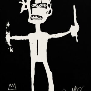 Jean-Michel BASQUIAT (1960-1988), d'Après. Standing Figure, c.1982.  Lithographie sur papier BFK Rives.
