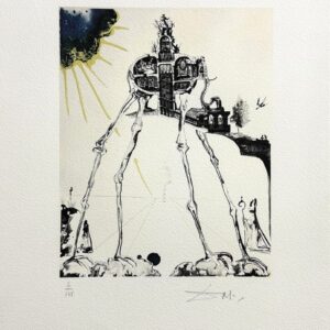 Salvador DALI (1904-1989), D’APRES.  L’éléphant spatial.