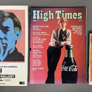 -HIGH TIMES August 1977.Interview with Andy Warhol.  -TV Guide 1966 - Barbara Feldon en couverture by Andy Warhol.