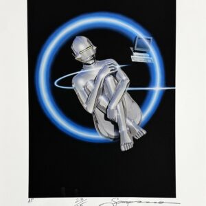 Hajime SORAYAMA (Né en 1947)  Girl with computer.