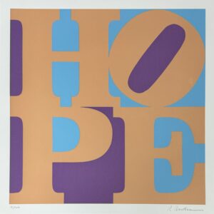Robert INDIANA (1928-2018), D’Après.  HOPE.