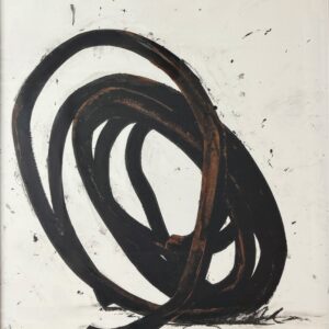 Bernar VENET (Né en 1914)  Deux lignes indéterminées ,1995.