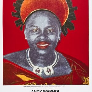 Andy WARHOL (1930 - 1987), D’Après. Queen Ntombi Twala of Swaziland, from the series "Reigning Queens", 1985.  Affiche offset en couleurs de l’exposition au Castelli Uptown,