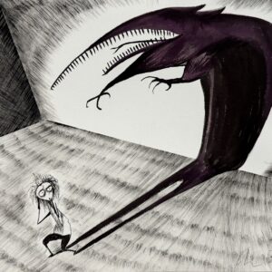 Tim BURTON (Né en 1958) , Attribué à. « L’Ombre Dévoreuse ».