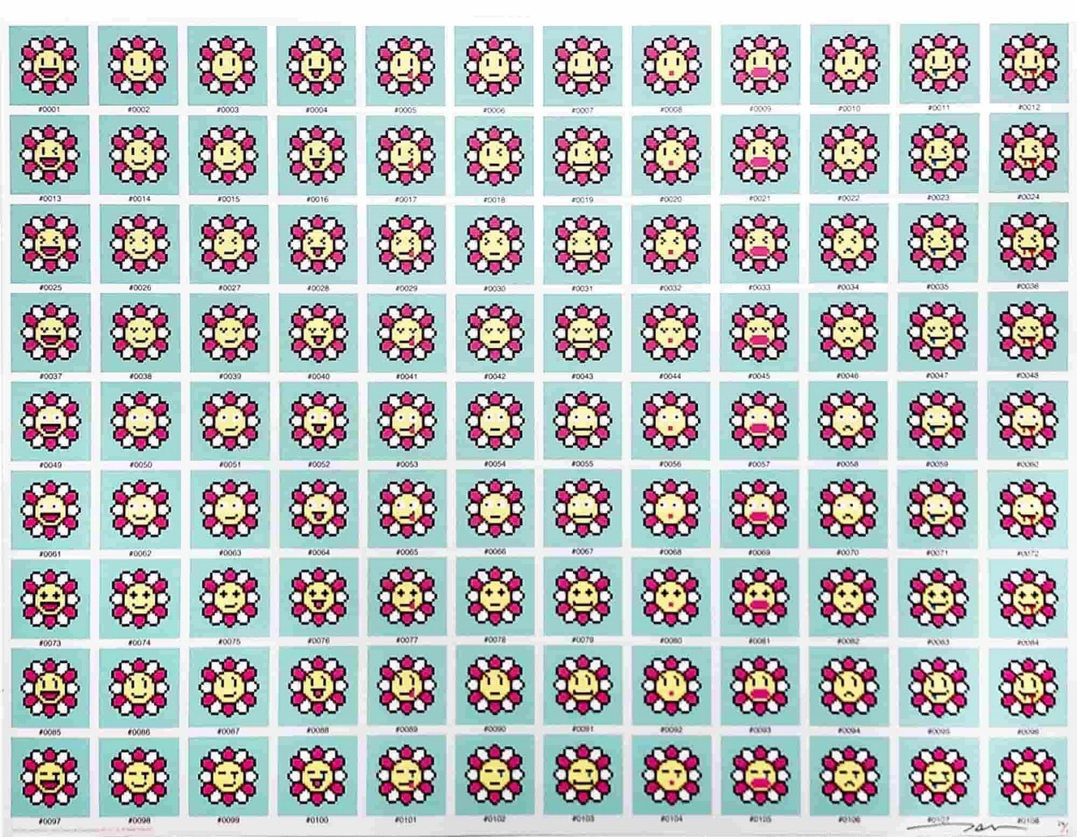 Takashi MURAKAMI (Né en 1962) 108 Earthly Temptations, 2022