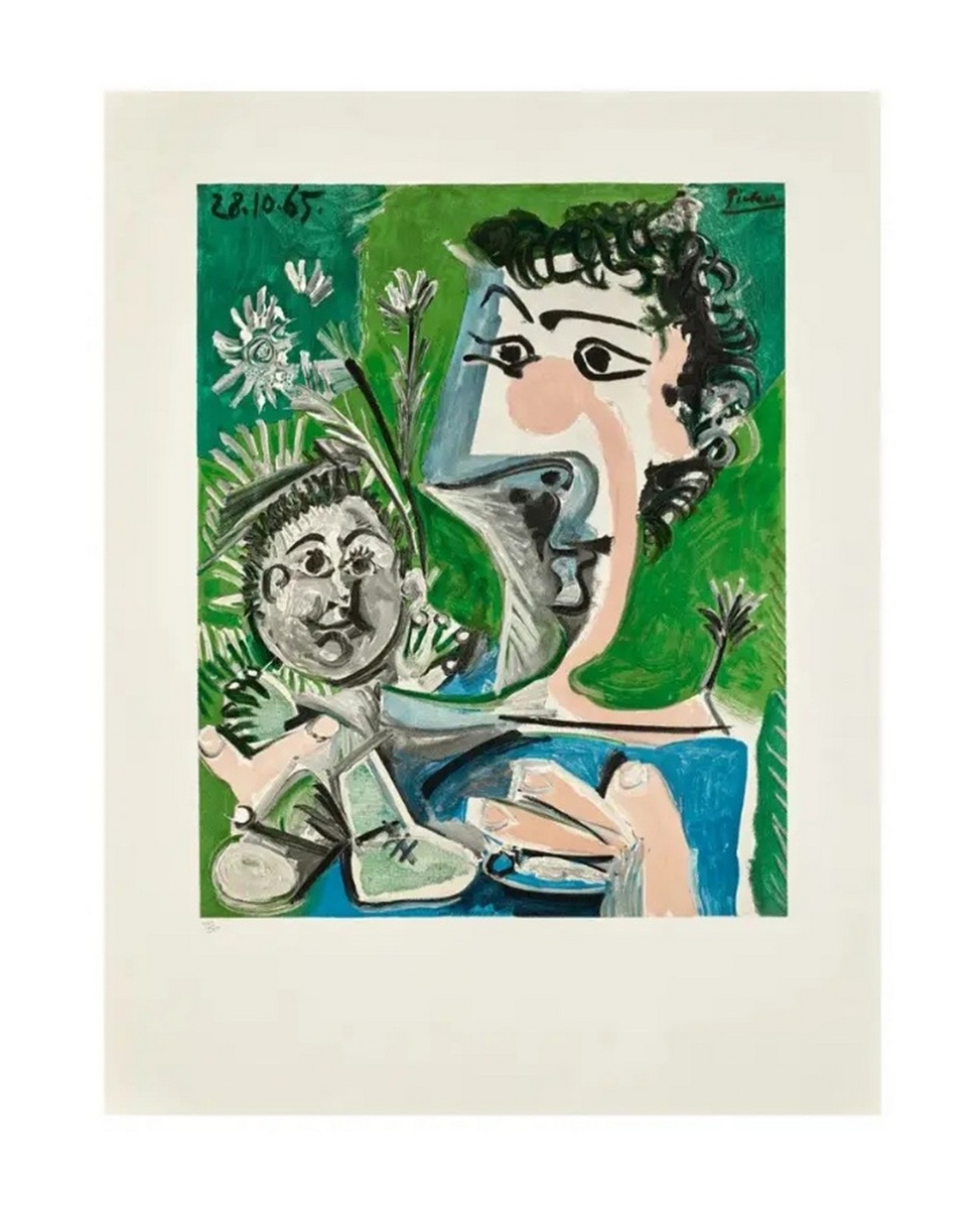 Pablo PICASSO (1881-1973), D’Après. Mère et Enfant,1966.