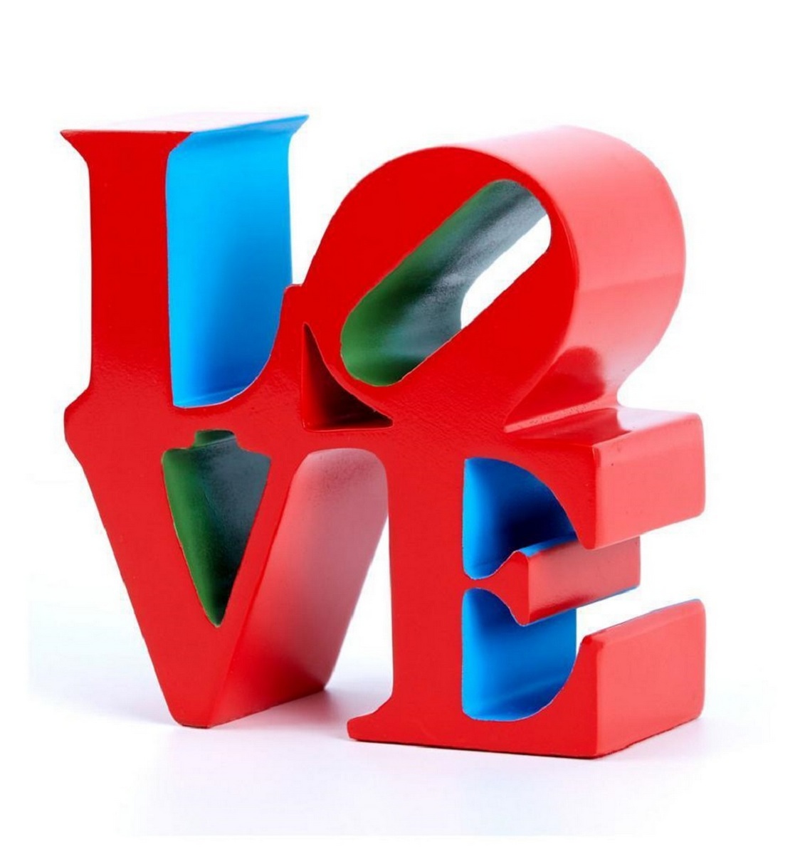 Robert INDIANA (Né en 1928) (d'après) Love Red, Blue & Green , 2018.