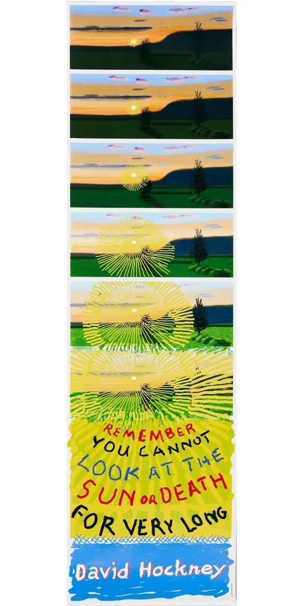 David HOCKNEY (Né en 1937) , d'Après. Remember you cannot look at the sun or death for very long – 2021.