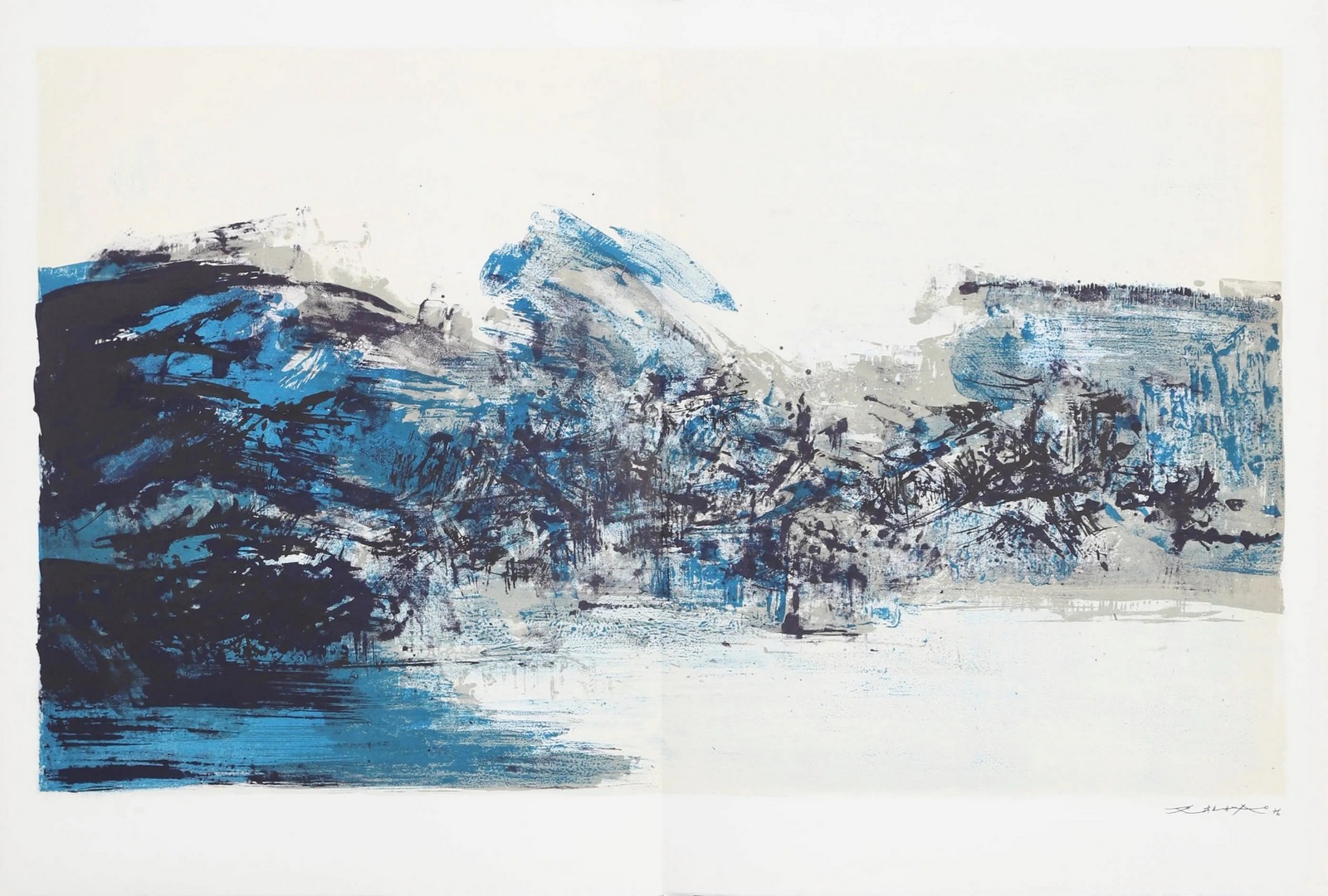ZAO WOU KI (1920-2013) À La Gloire de l’image et art poétique, 1976.