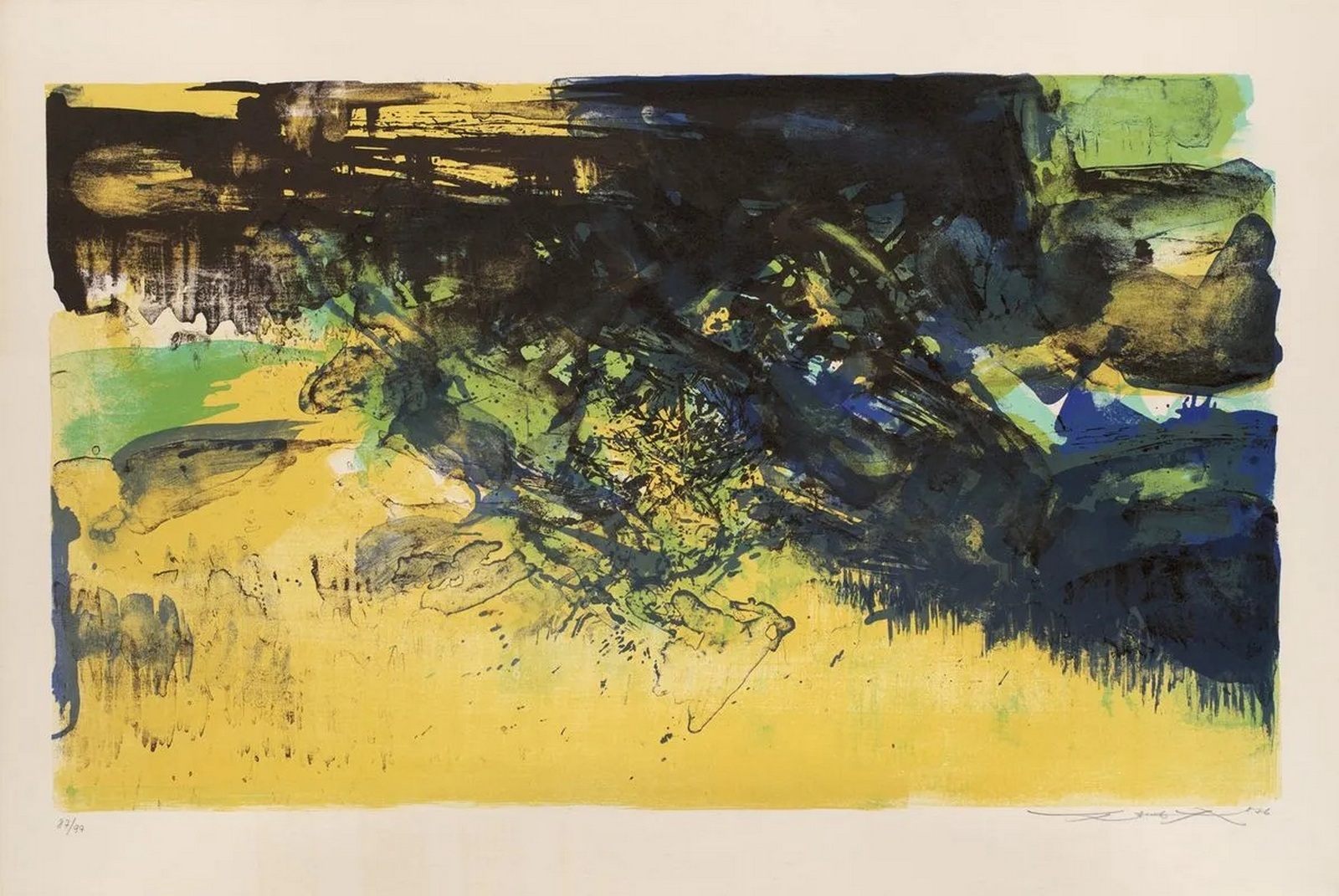 ZAO WOU KI (1920-2013) À La Gloire de l’image et art poétique, 1976.