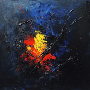 Mwenda KABASELE (Né en 1989) Midnight Spark ,2024.