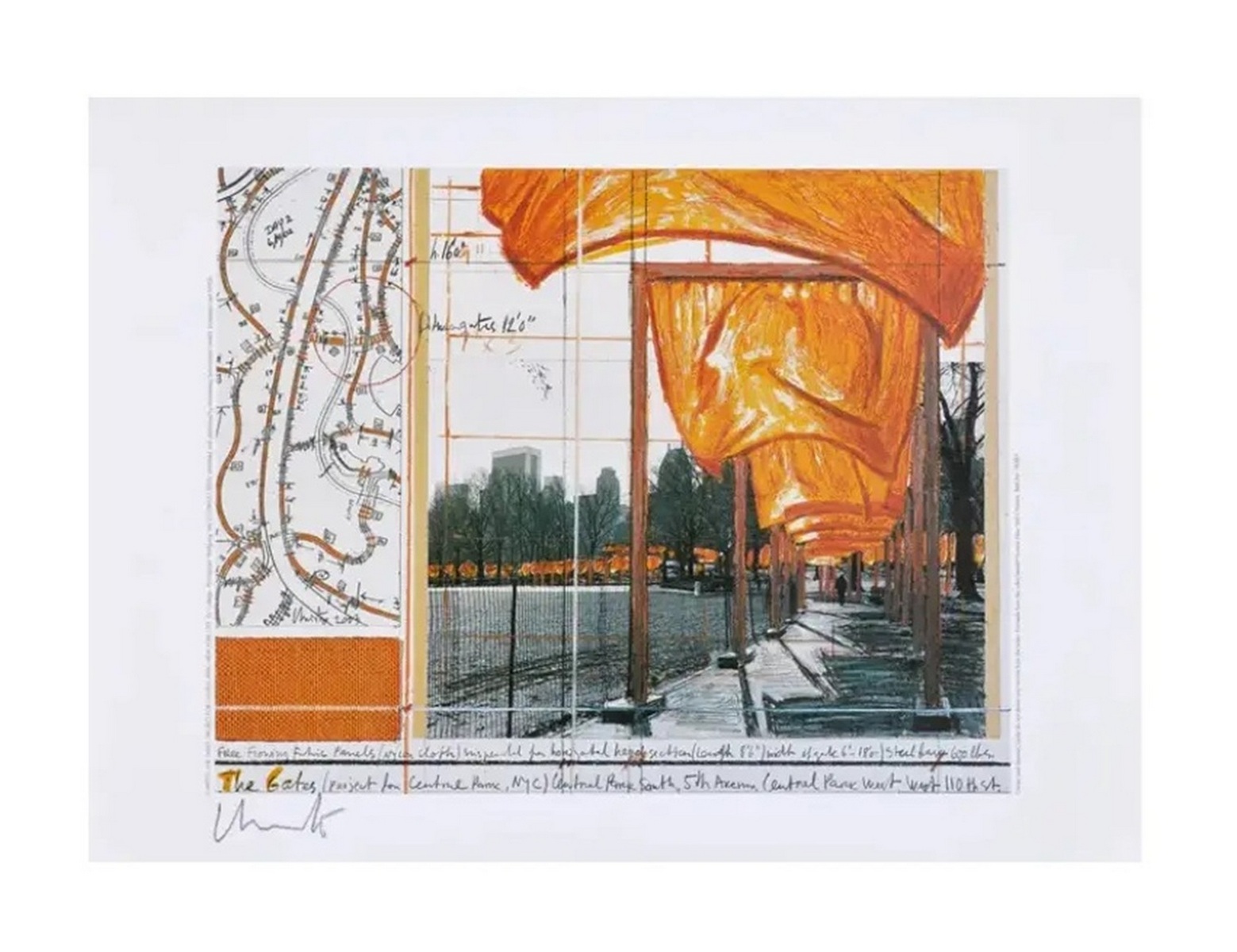 CHRISTO (1935-2020) ET JEANNE-CLAUDE (1935-2009) The Gates (Project for the Central Park, New-York City), 2003.