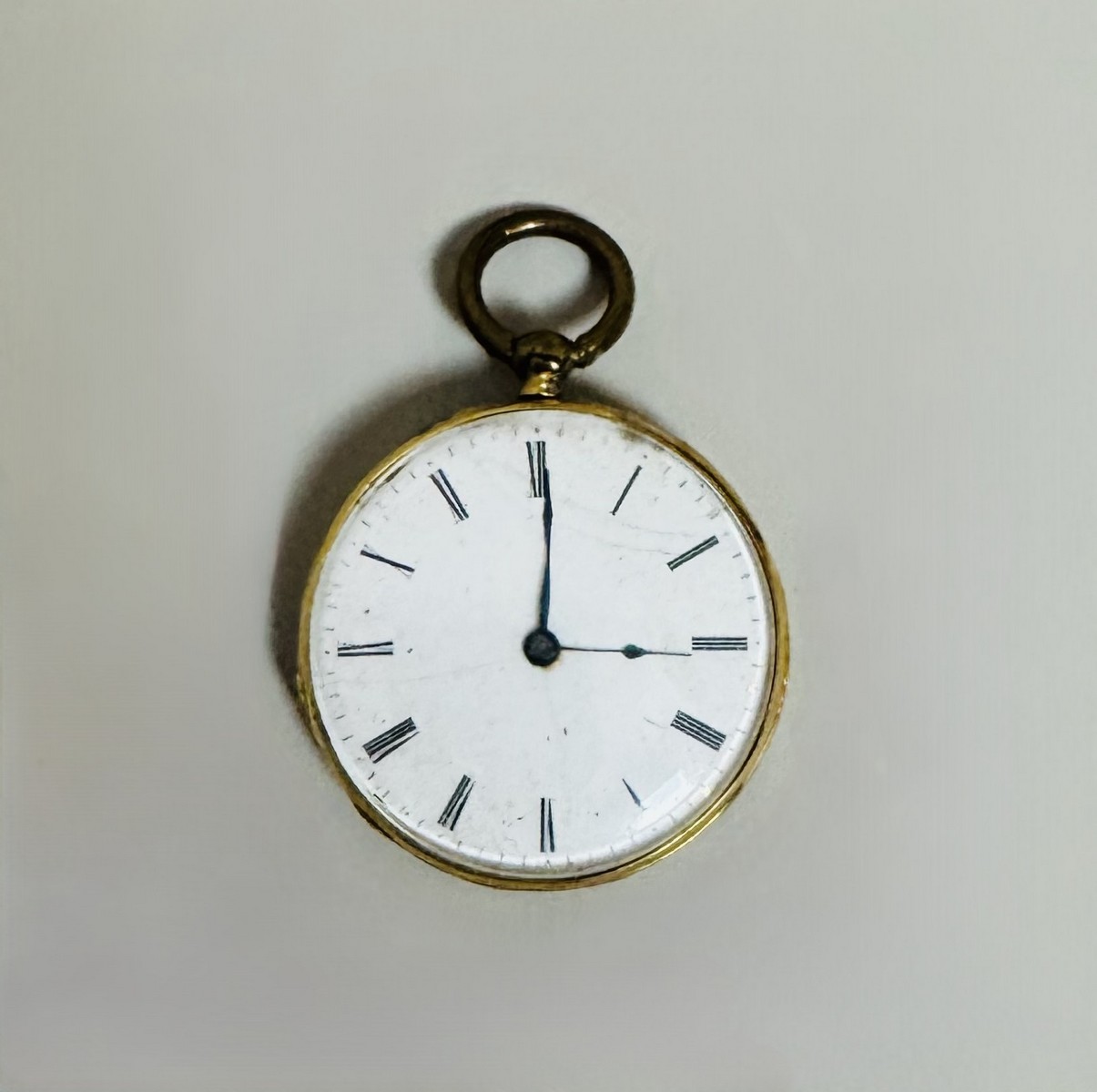 MONTRE de GOUSSET savonnette 3 cuvettes en or jaune 18K mvt à clé (En état) échappement à cylindre huit trous en rubis,