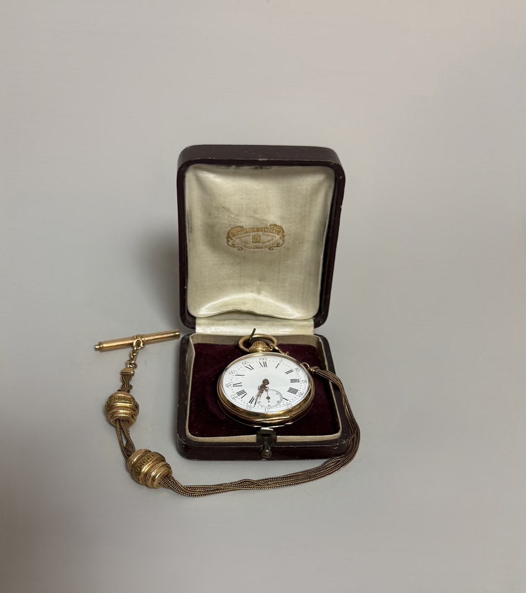MONTRE DE GOUSSET "Savonnette" en or jaune 18K (750/oo) à double cuvette en or. – Image 3