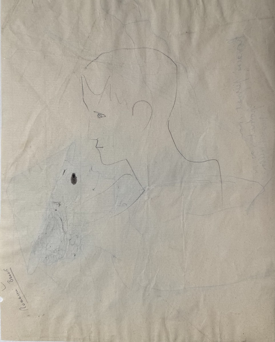 Jean COCTEAU (1889-1963). « Romaine (Brooks) peignant son portrait ». 1914. – Image 2