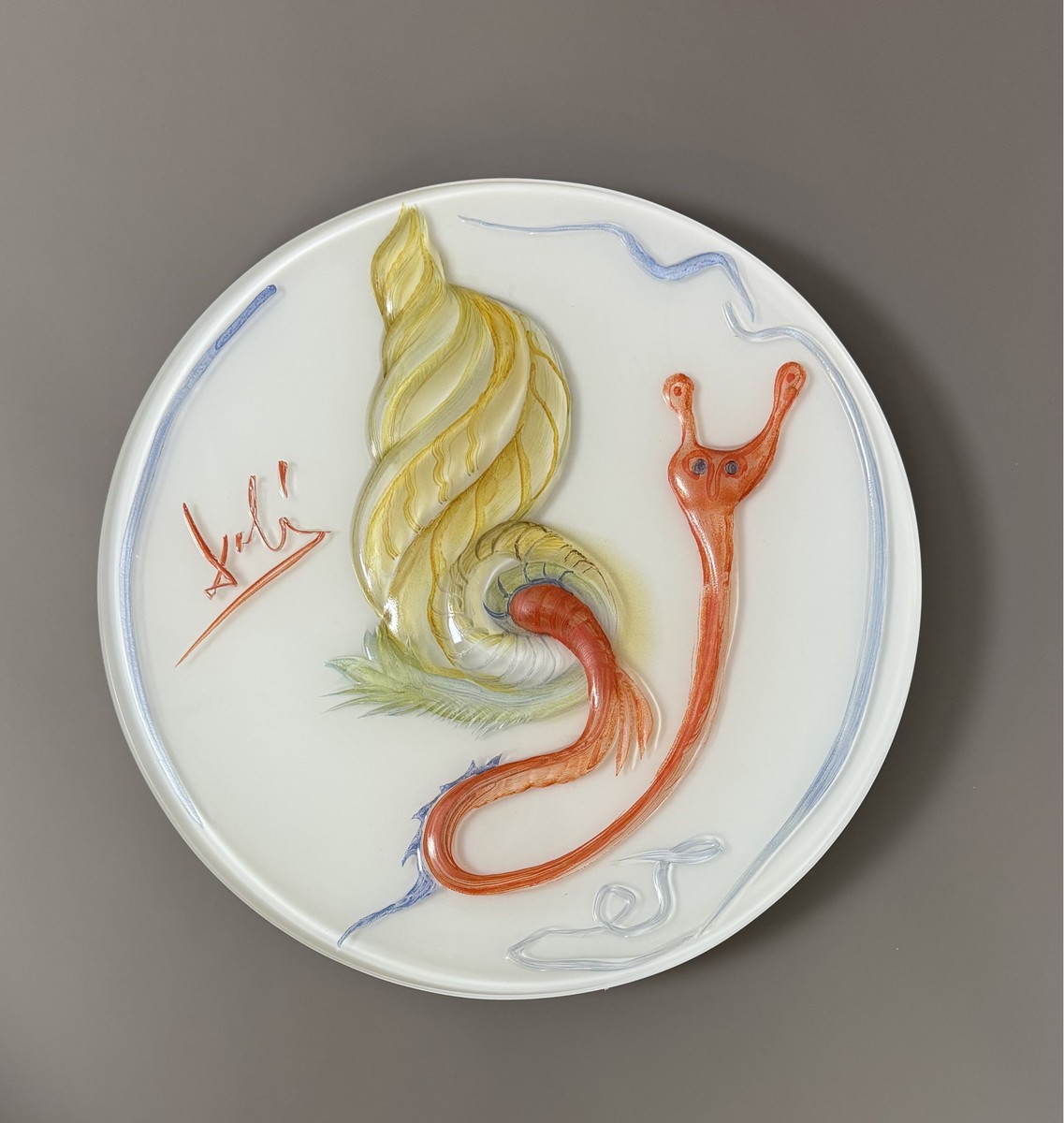 Salvador DALI (1904-1989) Plat à l’escargot. 1979.