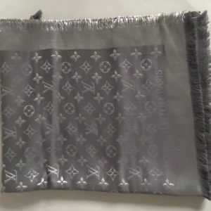 LOUIS VUITTON Grande étole grise - Image 2