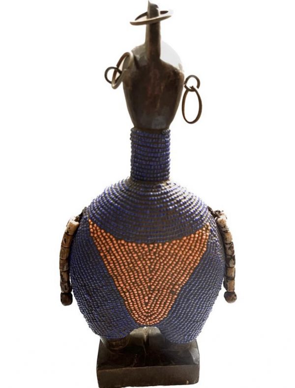 LOT N°38 STATUE PERLEE BAMILEKE / BAMOUN (XXème Siècle)   CAMEROUN. – Image 2