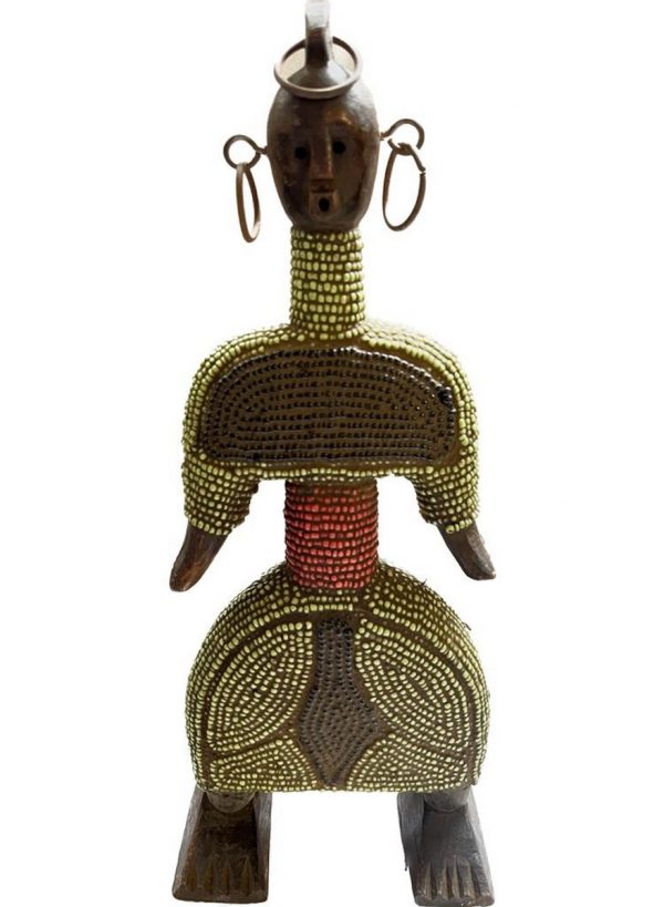 LOT N°40 STATUE PERLEE BAMILEKE / BAMOUN (XXème Siècle)   CAMEROUN.