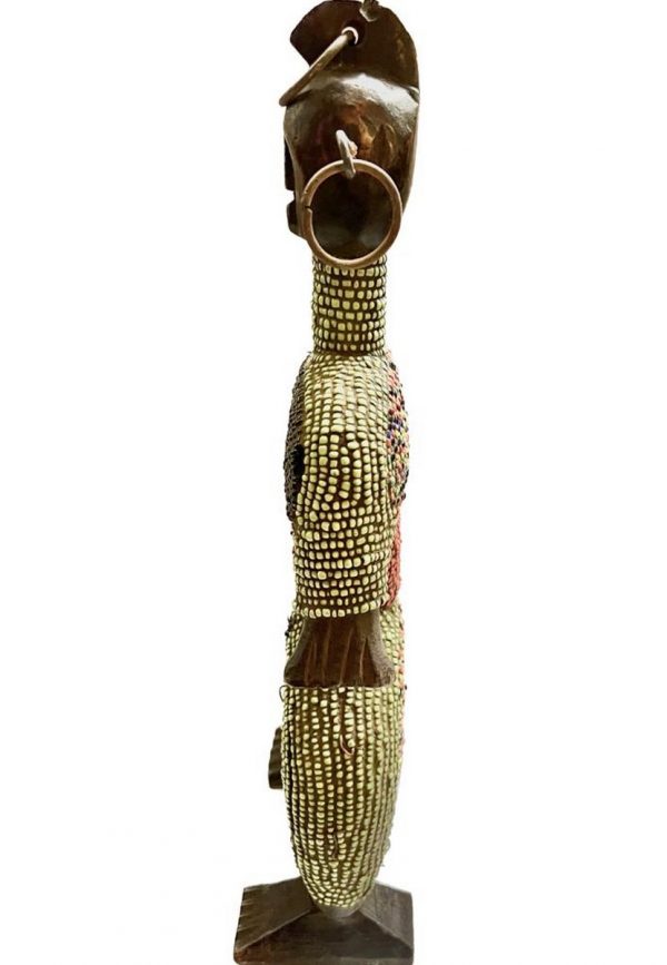 LOT N°40 STATUE PERLEE BAMILEKE / BAMOUN (XXème Siècle)   CAMEROUN. - Image 3