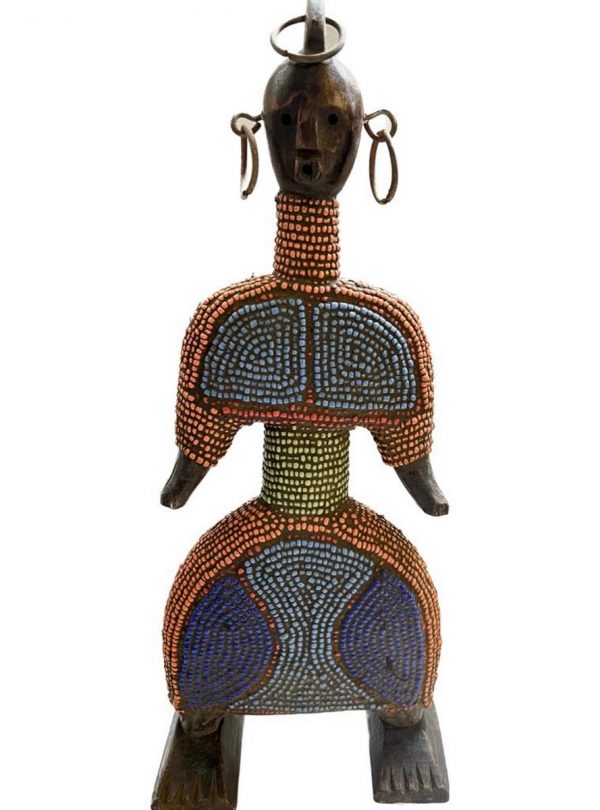 STATUE PERLEE BAMILEKE / BAMOUN (XXème Siècle) - CAMEROUN.