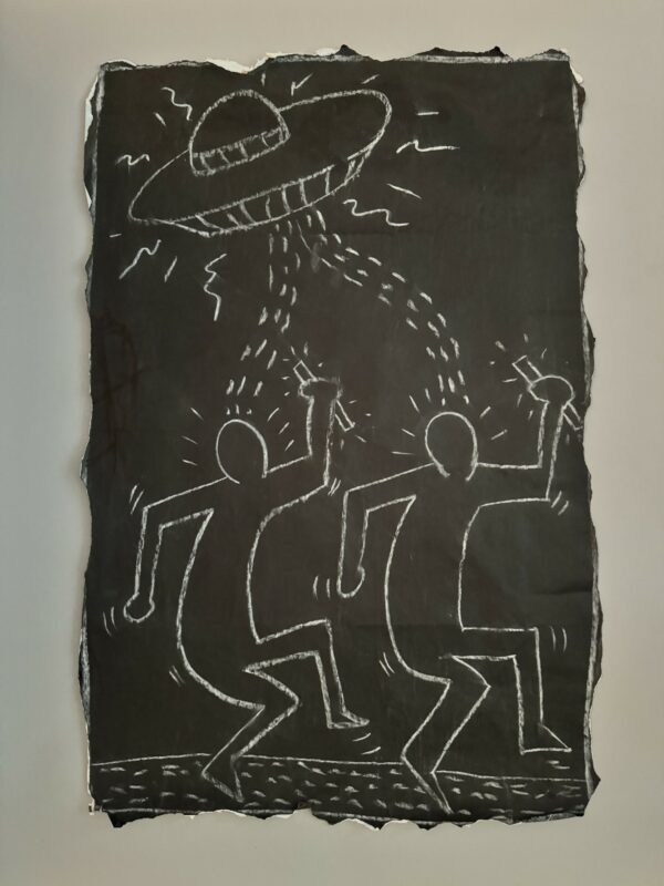 Keith HARING (1958-1990), Attribué à  Subway drawing, 1983