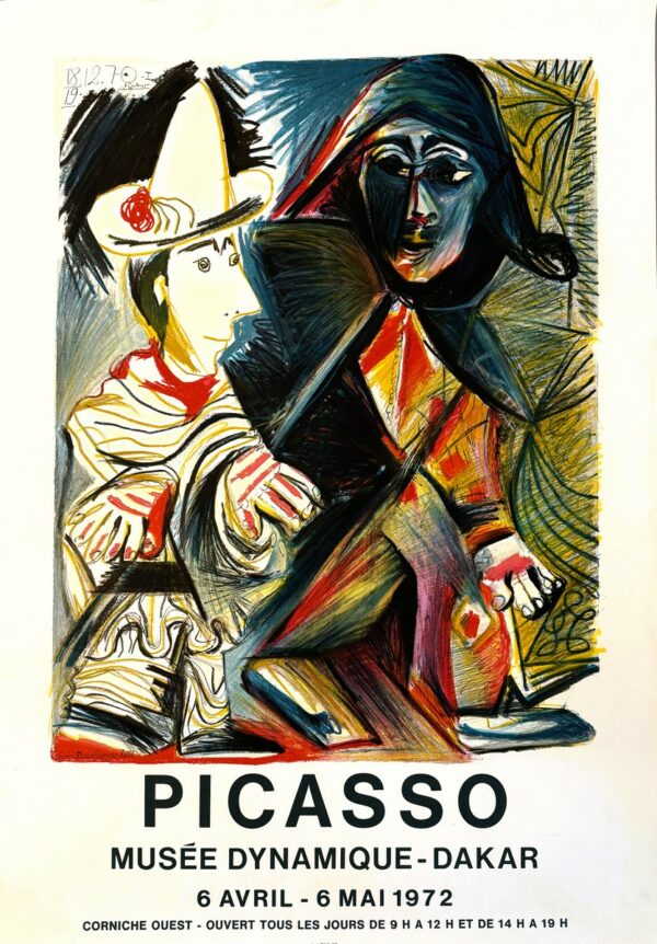 Pablo PICASSO (1881-1973), D’Après.  Affiche originale pour l’exposition Picasso au Musée Dynamique de Dakar 6 avril-6 mai 1972. Editions Mourlot.