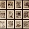 Pierre ALECHINSKI (Né en 1927), D’après.  Série de 12 impressions sur papier.