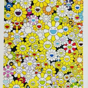 Takashi MURAKAMI (Né en 1962), D’après.  Flowers Yellow.