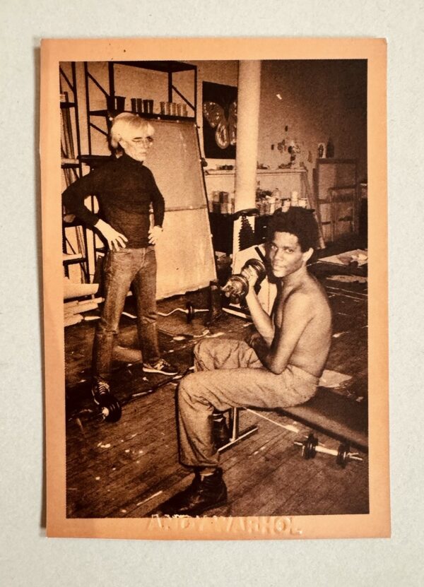Andy WARHOL (1928-1987), Attribué à.  Andy Warhol et Jean-Michel Basquiat. Photographie en noir et blanc.